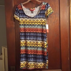 Tribal print t-shirt dress